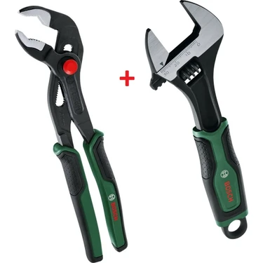 Bosch Ingiliz Anahtarı 8"(Bosch Kurbacık 200 Mm) + Bosch Boru Anahtarı 250