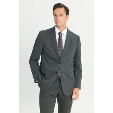 Slim Fit Dar Kesim Mono Yaka Takım