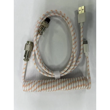 Silabor Coiled Kablo, Sarmal Kablo, Mekanik Klavye Kablosu, Type C USB Kablo [oyuncu Klavyesi
