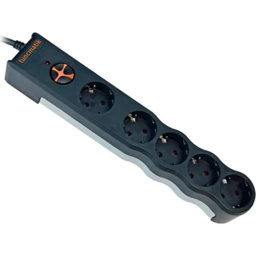 Tuncmatik Tunçmatik TSK6136 Powersurge 5'lı Siyah 1050 Joule Yerli Üretim Bebek Koruma Özellikli