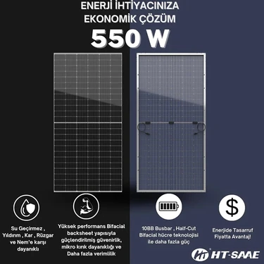 Ht 550W Bifacial Güneş