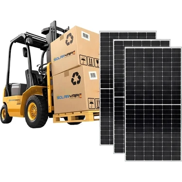 Rhofa 450W M10 120 Yarım Kesim Cam Arka Yüzey Beyaz Güneş Paneli 31