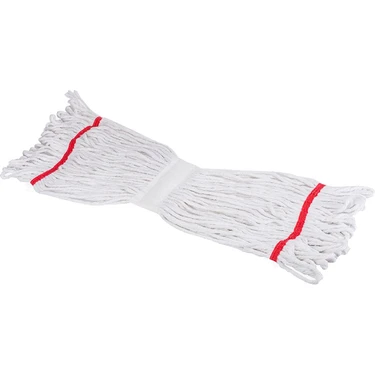 Ekol Çift Kovalı Temizlik Arabası Seti Yedek Dar Islak Mop Püskül Paspas 17 Cm  - 500  gr  - Beyaz