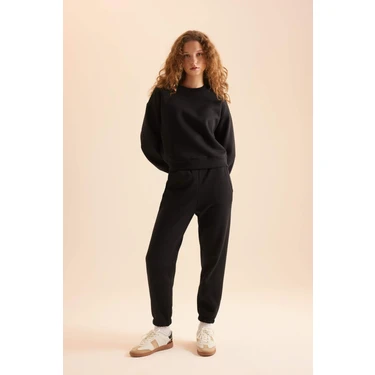 DeFacto Regular Fit 2'li Takım Sweatshirt Beli Lastikli Jogger Eşofman Altı