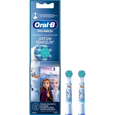 Oral-B Frozen 2 Diş Fırçası Yedek Başlığı Orta Sertlikte 2 Adet Hassas Temizlik
