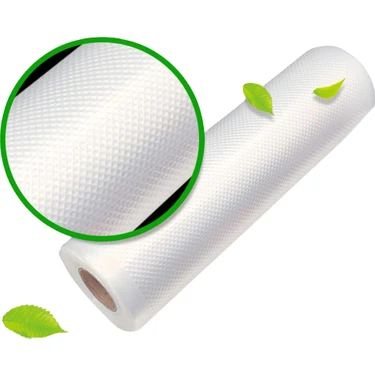 Vakur - 15 cm x 5 mt - Tek Yüzeyi Tırtıklı Rulo Vakum