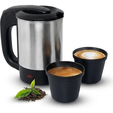 Emka Home Premium 24V Araç Içi Su Isıtıcı Kettle - 800 ml Paslanmaz Çelik Kamyon Tır Otobüs