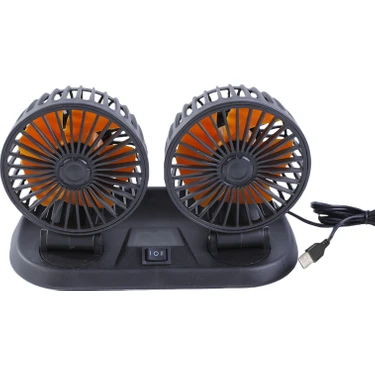 Çift Başlıklı Fan Araç ve Tır Için 5V USB Girişli  /