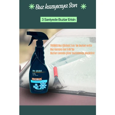 Trobus Buz Çözücü Sprey 500 ml Don ve Buzlanmaya Karşı Etkili Kullanım