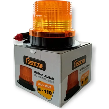 Cmsolar Mıknatıslı LED Çakar Tepe-Ikaz Lambası 8 Volt - 110 Volt