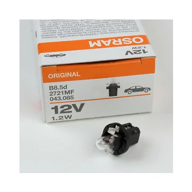Osram 2721MF 12V 1,2W Siyah Soketli Dipsiz Gösterge Ampül 10
