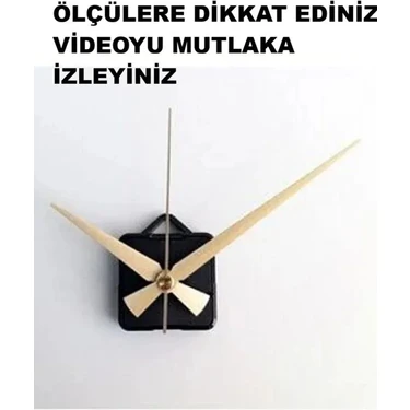Cnr Shop Saat Mekanizması, 14 mm ŞAFT BOYU Akar Sessiz Duvar Saati Mekanizması,