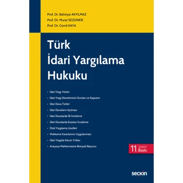 Türk İdari Yargılama Hukuku Cemil Kaya 888 Sayfa Seçkin Yayıncılık Eğitim