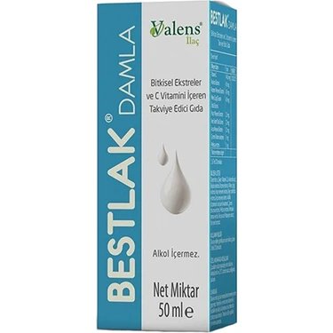 Bestlak Emziren Anneler İçin C Vitamini Destekli Bitkisel Damla, 50 ml, Alkol İçermez, Anne Sütünü