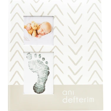 Fufizu Modern Bebek Anı Defteri - İlk 1 Yıl Hamilelik ve Anne Bebek Günlüğü - Ajandası + Baskı