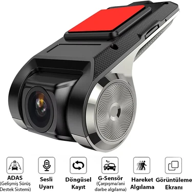 Ally Full Hd Mini Araç Içi Kamera | Geniş Açı, Gece Görüşlü, Döngüsel Kayıt, Kompakt Dash