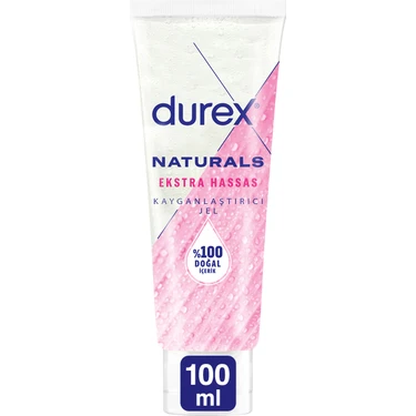 Durex Naturals Ekstra Hassas Kayganlaştırıcı Jel 100 ml Su Bazlı Kokusuz Renksiz Dermatolojik