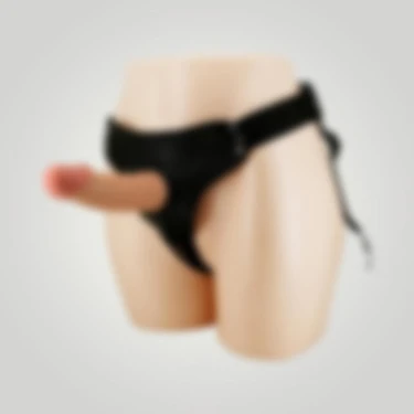 xShopum 17,5 cm Belden Bağlamalı Içi Boş 5 cm Dolgulu Strapon Penis –