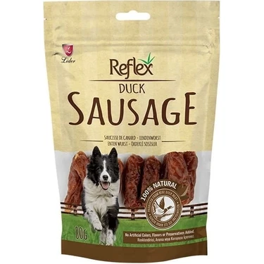 Reflex Ördekli Sosis Köpek Ödül Maması 80 gr Doğal İçerik ile Lezzetli