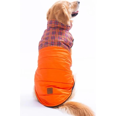 Pawstar Turuncu Elgin Paws Su İtici Orta-Büyük Irk Köpek Puf Yelek