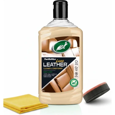 Turtle Wax Deri Temizleyici ve Besleyici Krem 500 ml + Mikrofiber Bez+ Cila