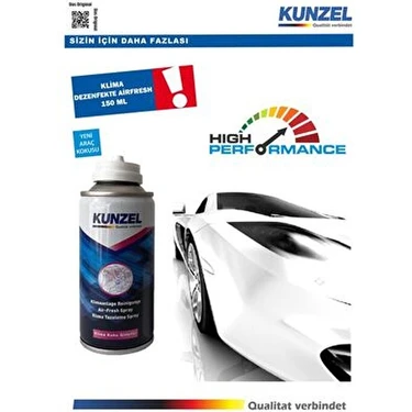 Kunzel Klima Airfresh Sprey Koku Bombası Uzun Süreli Etki 150 ml Yeni Araç