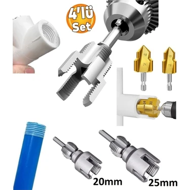 Depolife Pprc Plastik Pvc Boru Diş Açma Aparatı 20MM 25MM Borulara Iç ve Dış Diş Açma Pafta