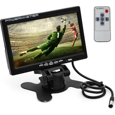 Ayt Powermaster 7 Inç 17 Ekran 2 Kanal Dijital Oto Monitör 12-24 Volt Araç Içi Monitör Rca Soketli