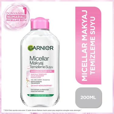 Garnier Mükemmel Makyaj Temizleme Suyu - Tüm Cilt Tiplerine Uygun Hassas Formül, Etkili Arındırma,