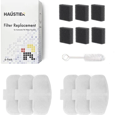Haustier WF009L Otomatik Kedi Su Sebili Uyumlu Su Sebili Filtre Seti 6