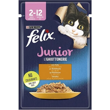 Felix Junior Tavuklu Yavru Kedi Yaş Maması 85 Gr x 26