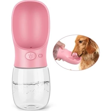 İndirim Kap Taşınabilir Kedi Köpek Suluğu Seyahat Su Şişesi Kaseli Emniyetli Sızdırmaz Kutulu