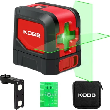 Kobb KBL91G 30 Metre Profesyonel Yatay ve Dikey Otomatik Hizalamalı Yeşil Çapraz Çizgi Lazer