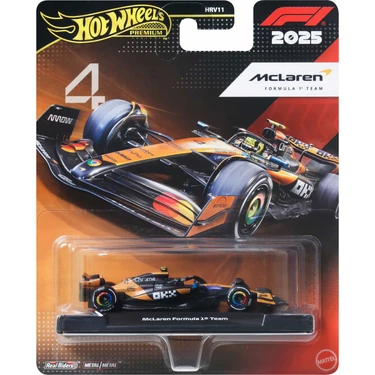 Hot Wheels Premium Formula 1 Yarış Arabası Tekli Paket HRV11 - JKD88 Mclaren Formula 1 Team