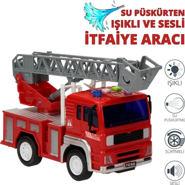 SmartFox Işıklı, Seslı  ve Su Atıcılı Oyuncak Itfaiye Aracı