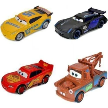 Retoys Şimşek Mcqueen Cars Mater Oyuncak Arabalar 4'lü