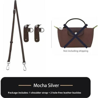 LA'FESTIN Ayarlanabilir Çanta Askısı Çanta Aksesuar  Xs-S  Ile Uyumlu Çanta Askısı ( Mocha Silver