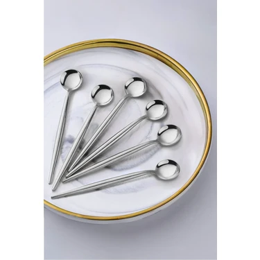 Kitchen Life 6'lı Gümüş Çay Kaşığı Metal Malzeme ile Şık Tasarımlı Sofra Sunumuna