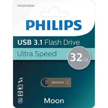 Philips Moon Serisi 32GB USB 3.1 Ultra Hızlı Metal Flash Bellek
