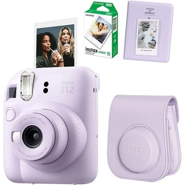 Fujifilm Mini 12 Fotoğraf Makinesi 10LU Film ve Pvc Albümlü Çantalı Seti