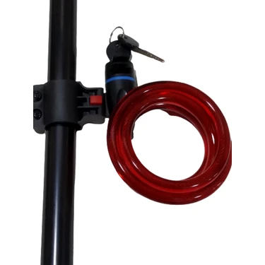 Güçlü Bisiklet Motosiklet  Anahtarlı Halat Kilit 12X1200 mm Taşıma Aparatlı Bisiklet Kilidi 120 cm