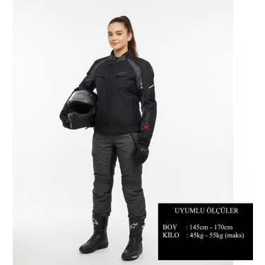 Prosev X-Speed Kadın Korumalı Motosiklet Montu