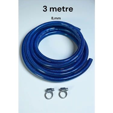 Orgaz 8mm Tüp Gaz Hortumu Kamp Ocak Ev Ocak Üç Katlı Gaz Hortum 3 Metre 2