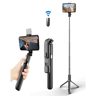 Deanb Tripod Kablosuz Selfie Çubuğu, Bluetooth Kamera, Tripod