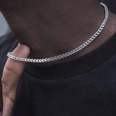 The Steel Tilki Kuyruğu Erkek Çelik Kolye Zincir 3mm