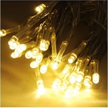 Yılbaşı Işığı 20 Ledli 3 Metre Pilli Dekoratif Şeffaf Kablolu Süs