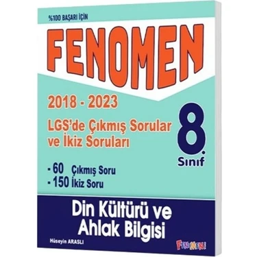 Fenomen Yayınları LGS Din Kültürü ve Ahlak Bilgisi Çıkmıs Sorular ve İkiz Soruları 2018 -