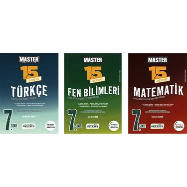 Okyanus Yayınları 7. Sınıf Master Türkçe -Matematik -Fen Bilimleri 15 Deneme 3