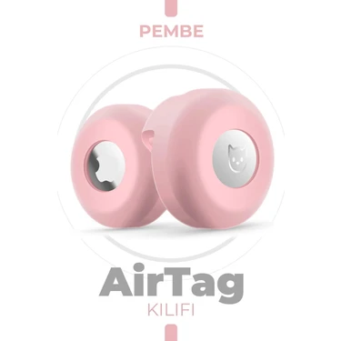 Conocer Airtag Uyumlu Köpek ve Kedi Tasma Kılıfı Tam Koruma Klasik Yumuşak Soft Silikon Airtag
