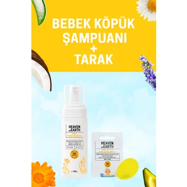 Heaven On Earth Bebek Konak Seti %100 Doğal Bebek Köpük Şampuanı ve Bpa Içermeyen Silikon Konak